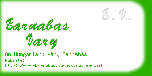 barnabas vary business card