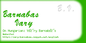 barnabas vary business card